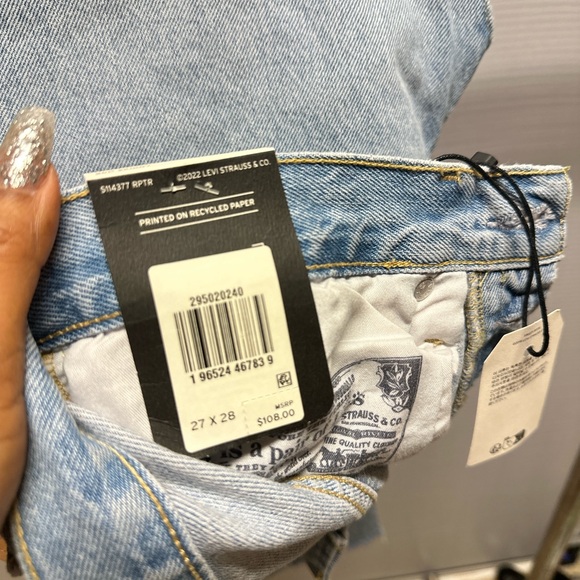 Levi 501® Skinny Women's Jeans Rock This Way - Medium Wash No Stretch - Picture 6 of 7